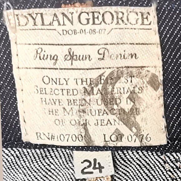 DYLAN GEORGE Jeans JEZEBEL Regular Rise Flare Ring Spun Blue Denim SIZE 24 - Picture 7 of 7